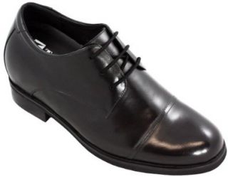 TOTO   X7708   3.3 Inches Taller   Height Increasing Elevator Shoes (Black Leather Lace up Formal Dress Shoes) Shoes
