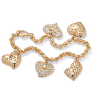 Palm Beach Jewelry Gold Plated Diamond Ultra Cubic Zirconia Bracelet