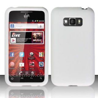 Silicone Case for LG LS696 Optimus Elite / Optimus M+ (White)   Sprint,Virgin Mobile,MetroPCS Cell Phones & Accessories