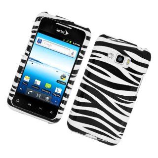 Eagle Cell PILGLS696G128 Stylish Hard Snap On Protective Case for LG Optimus Elite/Optimus M+/Optimus Plus/Optimus Quest   Retail Packaging   Zebra Black/White Cell Phones & Accessories