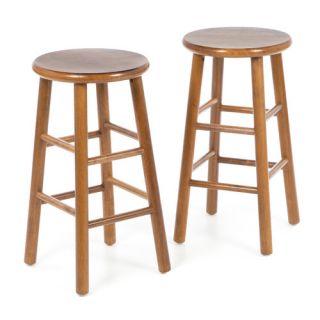 24 Backless Bevel Seat Counter Stool (Set of 2)