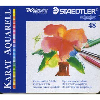 Staedtler Karat Aquarell Premium Watercolor Pencils, Set of 48 Colors, (125M48)  Artists Pencils 