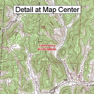USGS Topographic Quadrangle Map   Catlettsburg, Kentucky (Folded/Waterproof)  Outdoor Recreation Topographic Maps  Sports & Outdoors