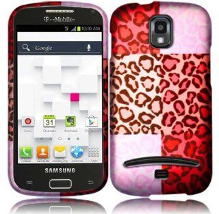 Pink Red Leopard Print Hard Cover Case for Samsung Galaxy S Relay 4G SGH T699 Cell Phones & Accessories