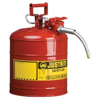 Justrite Type ll Safety Cans for Flammables   5g/19l iiaf red 5/8 hose
