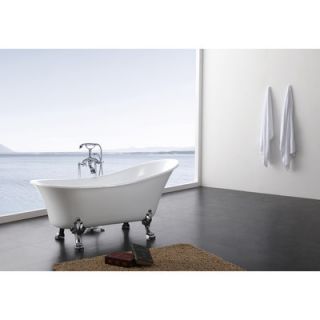 Bath and Shower Dorya 69 x 28 Clawfoot Slipper Tub   Dorya