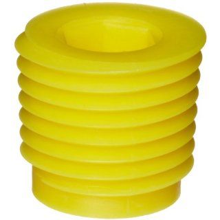 Kapsto 720 / 1767 Polypropylene Screw Plug, Yellow, 1/4" NPT (Pack of 100) Pipe Fitting Push In Plugs