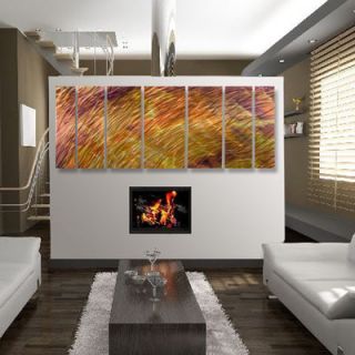 All My Walls Abstract by Ash Carl Metal Wall Art in Tan   23.5 x 60