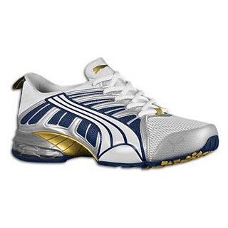 PUMA Men's Cell Volt Sneaker,White/Denim/Gold,11.5 D Shoes