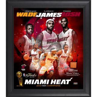 Mounted Memories LeBron James, Dwyane Wade and Chris Bosh Miami Heat