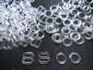 50 Set   Clear Bra Strap Rings and Slider Findings   Size 6mm  Other Products  