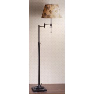 Laura Ashley Home State Street Swing Arm Floor Lamp with Carla Shade