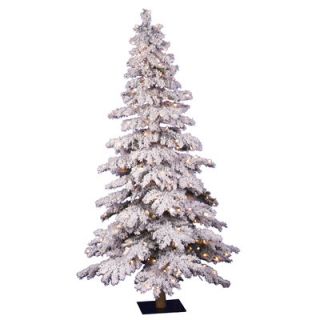 Spruce Alpine 4 White Artificial Christmas Tree with 150 Clear Lights