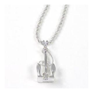 Newport Sterling Sterling Silver Storm Anchor Pendant Necklace