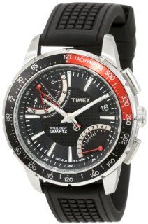 Timex Men's T2N705 Intelligent Quartz SL Series Fly Back Chronograph Black Silicone Strap Watch Timex Watches