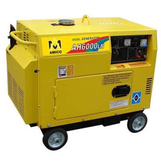 Amico 6,500 Watt Diesel Generator with Wheel Kit and Electric Start
