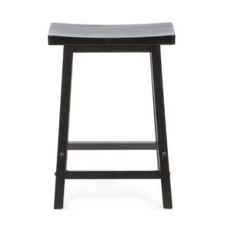 Winsome Saddle Seat 24 Counter Stool in Black
