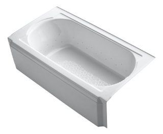 Kohler K 724 G0 FF Memoirs 5Ft Bubblemassage Baths with Right Hand Drain and White Airjet Color Finish, Sea Salt   Drop In Bathtubs  