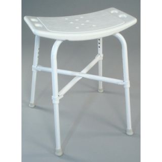 TFI Extra High Blow Molded Bath Bench in White without Back