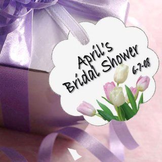 Bridal Shower Tags for Gift favor bags   Personalized Scallop shape Health & Personal Care