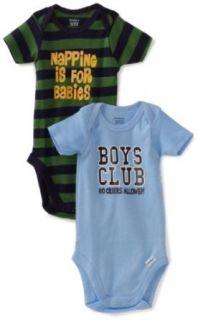 Gerber Baby Boys Newborn 2 Pack Napping and Boys Club Bodysuit, Blue/Green, 3 6 Months Clothing