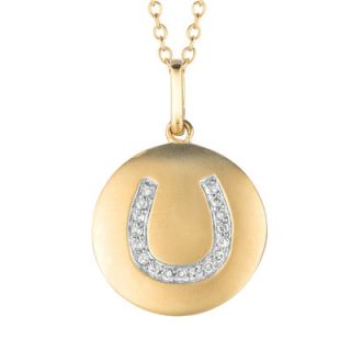 Silver on the Rocks Round Horseshoe Pendant in Yellow Gold