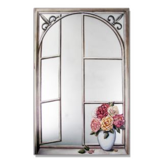 Stupell Industries Faux Window Mirror Screen with Wrought Iron and
