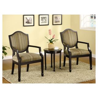 Bernetta 3 Piece Cotton Arm Chair and Side Table Set