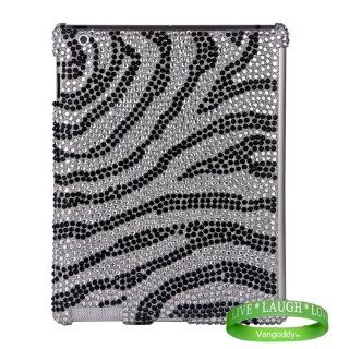 Bedazzled Diamond Zebra Cover Hard Case for all models of The New Apple iPad ( 3rd Generation, iPad3, wifi , + AT&T 3G , 16 GB , 32GB , MC707LL/A , MD328LL/A , MC705LL/A , MC706LL/A, MD329LL/A , MD368LL/A , MC756LL/A , MC744LL/A , ect ) + Live Laugh