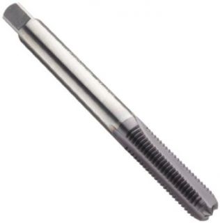Dormer T110 Solid Carbide Straight Flute Tap, TiAlN Coated, Round Shank With Square End, Modified Bottoming Chamfer, 4 Flutes, M3 0.50 Thread Size Hand Threading Taps