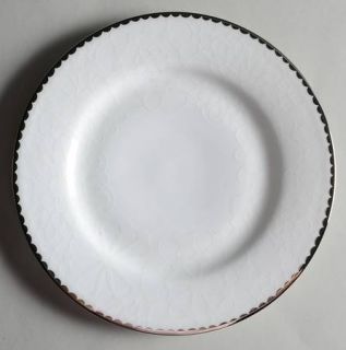 Missoni Home Merry White Salad Plate, Fine China Dinnerware   White,Rim Shape,Sm