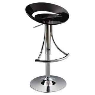 Creative Images International Swivel Barstool with Gas Lift in Black