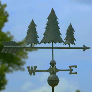 Good Directions Full Size Weathervane Pine Trees in Blue Verde