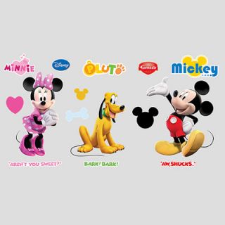 Fathead Mickey, Minnie & Pluto Wall Decal
