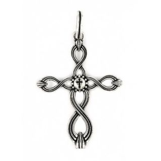 Plutus Partners Twisted Blade Silver Heart and Eye Key Pendant