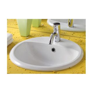 China Blu Round Bathroom Sink with Overflow