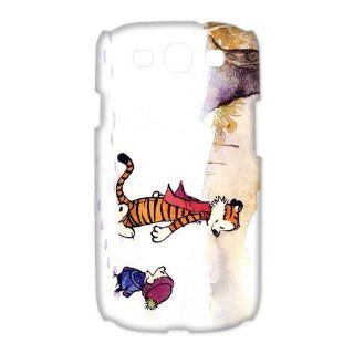 Custom Calvin and Hobbes 3D Cover Case for Samsung Galaxy S3 III i9300 LSM 728 Cell Phones & Accessories