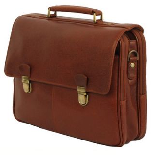 Dr. Koffer Fine Leather Accessories Kevin Leather Laptop Briefcase