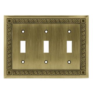 Brainerd Greek Key Triple Switch Wall Plate
