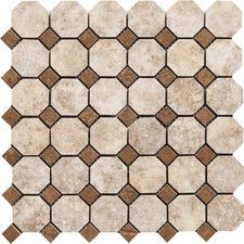 Campione 13 x 13 Octagon Mesh Mounted Mosaic in Armstrong