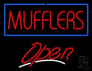 Mufflers Script2 Open Outdoor Neon Sign 24" Tall x 31" Wide x 3.5" Deep  Business And Store Signs 