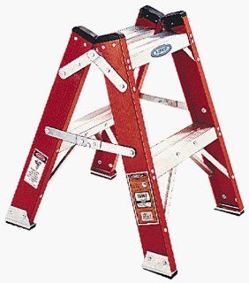 Werner T6202 300 Pound Duty Rating Fiberglass Twin Step Stool, 2 Foot    