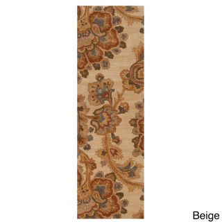 Hand tufted Wool Transitional Paisley Runner Rug (26 X 8)