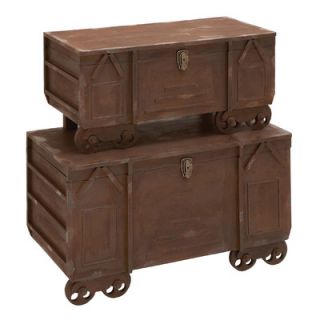 Woodland Imports Superior Grade Wooden Trunk