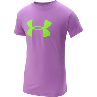 UNDER ARMOUR Girls Big Logo Tech T Shirt   Size Small, Exotic Bloom/purple