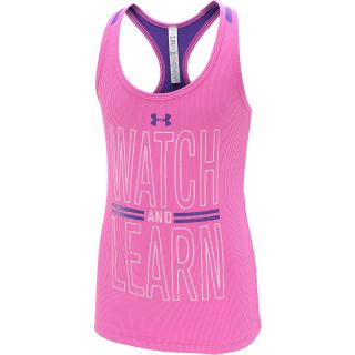 UNDER ARMOUR Girls Watch And Learn Tank   Size L, Chaos/pride
