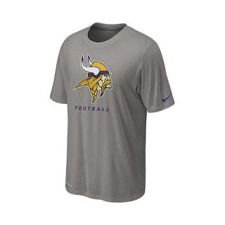 NIKE Mens Minnesota Vikings Legend Elite Logo Short Sleeve T Shirt   Size
