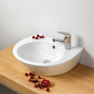 Bissonnet Universal Pop 50 Porcelain Bathroom Sink with Overflow