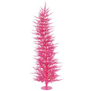 Colorful Laser 5 Pink Artificial Christmas Tree with 100 Clear Lights