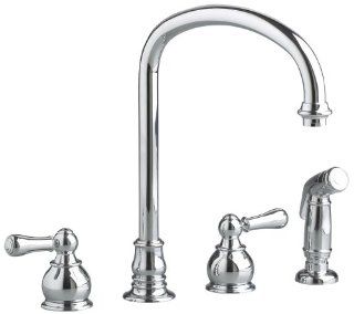 American Standard 4751.732.002 Hampton Undermount Gooseneck Faucet with Spray, Polished Chrome   Touch On Kitchen Sink Faucets  